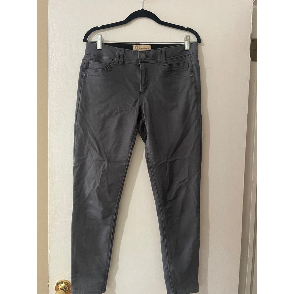 Democracy Ab Solution Skinny Pants Gray Womens Size 6 B1304PEX2XX Stretch Slim